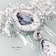 Order White Stone Necklace White Winter with Swarovski Crystals. Elena Potsepnya Jewelry. Livemaster. . Necklace Фото №3