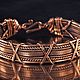 Авторский медный браслет Ручная работа Уникальный дизайн Wirewrapart. Браслет плетеный. WIREWRAPART Авторские украшения. Ярмарка Мастеров.  Фото №5