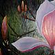 Order Painting with gold leaf 'Magnolia', oil on canvas. Kind paintings by Irina Belozerova. Livemaster. . Pictures Фото №3
