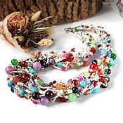 Работы для детей, handmade. Livemaster - original item Beads made of beads and stones 