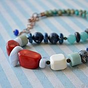 Украшения handmade. Livemaster - original item Beads from natural stones Vacation at sea. Handmade.