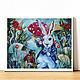 Oil painting 'White Rabbit' in the nursery. Pictures. Svetlana Samsonova. Online shopping on My Livemaster.  Фото №2