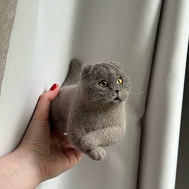 Куклы и игрушки ручной работы. Ярмарка Мастеров - ручная работа Кошка по фото из шерсти. Handmade.