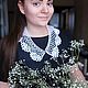 Воротничок белый "Алина". Воротнички. lace-collar. Интернет-магазин Ярмарка Мастеров.  Фото №2