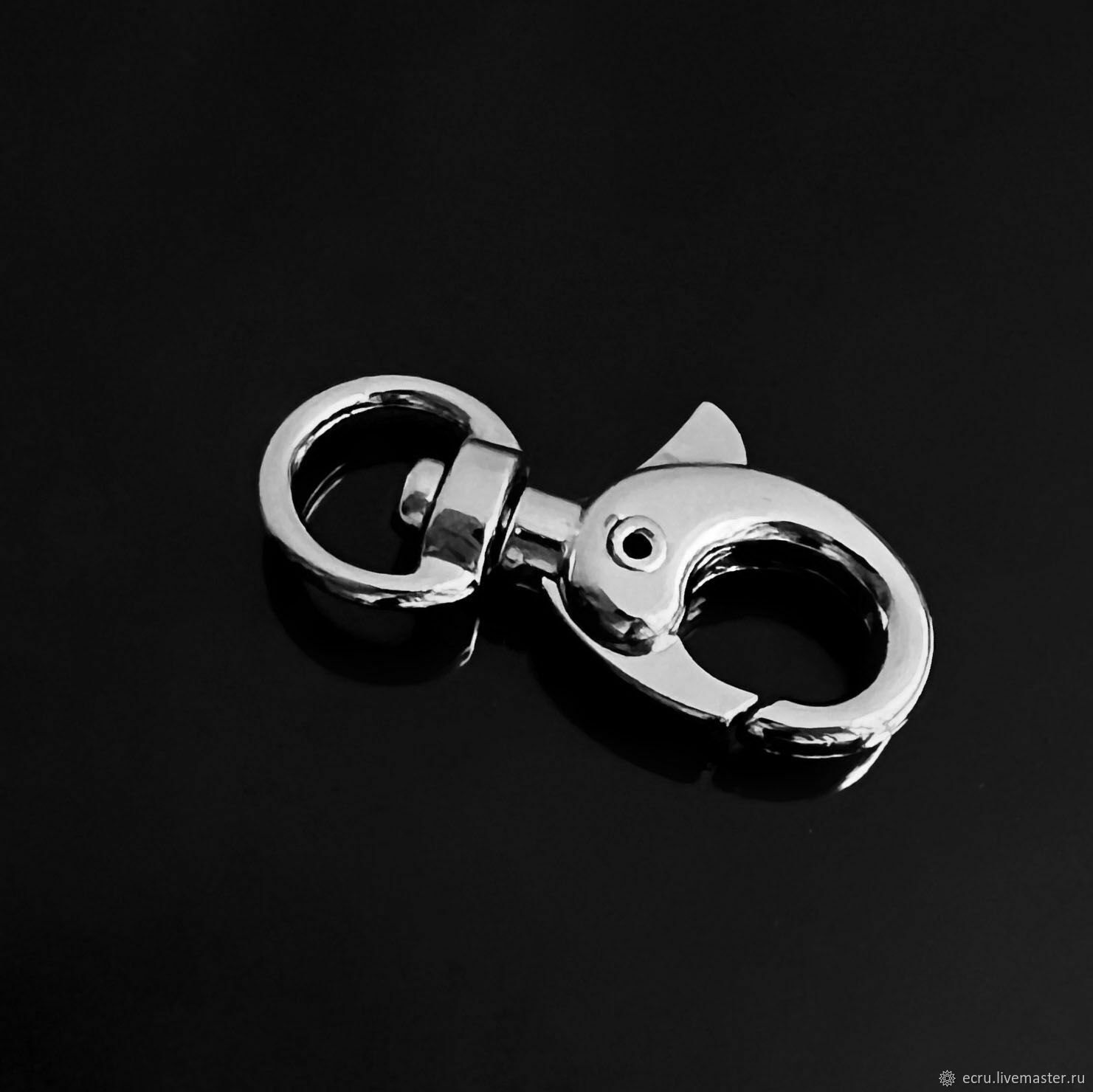 Замок карабин 30 мм, родиевый, Южная Корея купить в интернет-магазине ...