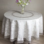 Handmade tablecloth round .145 Ivanovskaya stitch