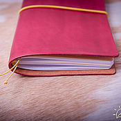 Notebook on leather rings with pockets A5 (21h14,5. 20)  colors