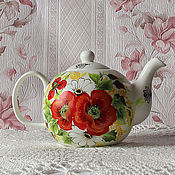 Посуда handmade. Livemaster - original item Teapot with painting 