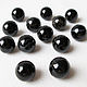 Agate black 8 mm, beads ball smooth, natural stone, Beads1, Ekaterinburg,  Фото №1