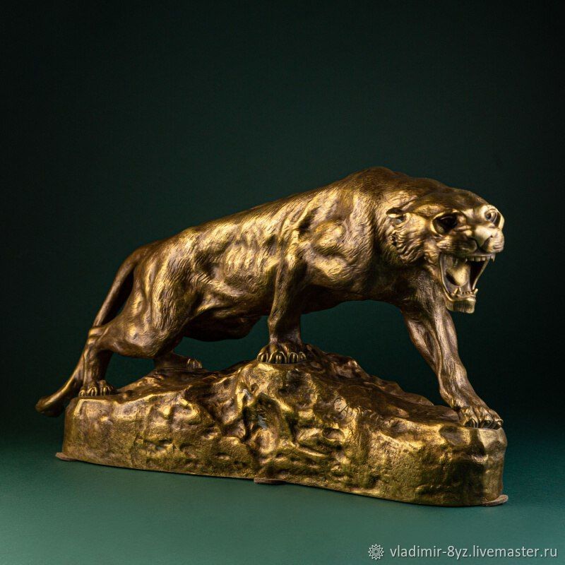 Кабинетная скульптура — Рычащий тигр. Thomas Cartier в интернет