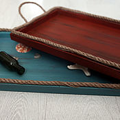 Для дома и интерьера handmade. Livemaster - original item Nautical style tray OLD DECK.. Handmade.