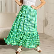 Одежда handmade. Livemaster - original item Floor length skirt with bright polka dots. Handmade.