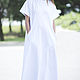 Эктравагантное, белое платье в пол - DR0113W2. Платья. EUG FASHION. Интернет-магазин Ярмарка Мастеров.  Фото №2