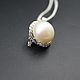 Silver pendant with white pearl 11 mm. Pendants. yakitoriya. Online shopping on My Livemaster.  Фото №2