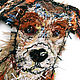Good dog, hand embroidery and applique. Brooches. Textile art ruM aniraM. Online shopping on My Livemaster.  Фото №2
