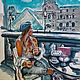 Картина Париж и девушка в кафе, Картины, Ижевск,  Фото №1