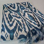 Аксессуары handmade. Livemaster - original item Ikat silk scarf. Boho tippet. Handmade.