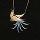 pendant 'Rainbow bird' from 925 sterling silver with gold. Pendants. Luxurious silver handmade. Online shopping on My Livemaster.  Фото №2