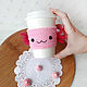 Holder for a coffee cup. Axolotl/A cat, A gift to a friend. Fun. fairy Polina. My Livemaster. Фото №4