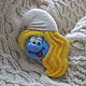 Felted Smurfette brooch. Brooches. Mnekonki Patsorki (patsorki). Online shopping on My Livemaster.  Фото №2