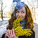 A hat with a veil of heavenly blue. Hats1. Novozhilova Hats. Online shopping on My Livemaster.  Фото №2