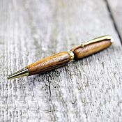 Канцелярские товары handmade. Livemaster - original item Kanzler Wooden Ballpoint Pen Solid Zebrano. Handmade.