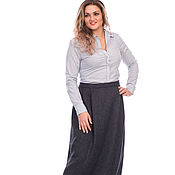 Одежда handmade. Livemaster - original item The floor-length skirt with fringe grey matting. Handmade.