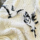 Brooch ' Crane black and white bird cranes white black', Brooches, Bryukhovetskaya,  Фото №1