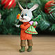 Cotton Christmas tree collectible toy. Bunny from a postcard In. Zarubina. Christmas decorations. DOLLiAN. Online shopping on My Livemaster.  Фото №2