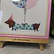 Заказать Picture in the children's room embroidered with a cross Dachshund on balls. Embroidery by Alena. Ярмарка Мастеров. . Pictures Фото №3