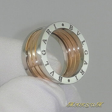 Украшения ручной работы. Ярмарка Мастеров - ручная работа Кольцо «BVLGARI - реплика ЭКСКЛЮЗИВ» золото 585 пробы. ВИДЕО. Handmade.