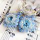 Earrings made of beads and Swarovski crystals sky blue. Earrings. bead decoration. Online shopping on My Livemaster.  Фото №2