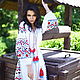 Vyshyvanka Maxi Dress Boho Linen Dress Ukrainian embroidery. Dresses. 'Viva'. Online shopping on My Livemaster.  Фото №2