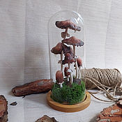 Горшок с грибами из полимерной глины