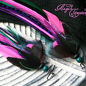 Украшения handmade. Livemaster - original item Feather earrings pink. Handmade.