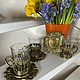 Set 'Bronze flowers', Art Nouveau, France. Vintage mugs. Dutch West - Indian Company. My Livemaster. Фото №5