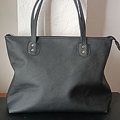 Сумки и аксессуары handmade. Livemaster - original item Leather Women`s Shopping Bag Black. Handmade.