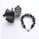Bracelet made of natural tourmaline and lava stones, black bracelet. Bead bracelet. florispb. My Livemaster. Фото №4