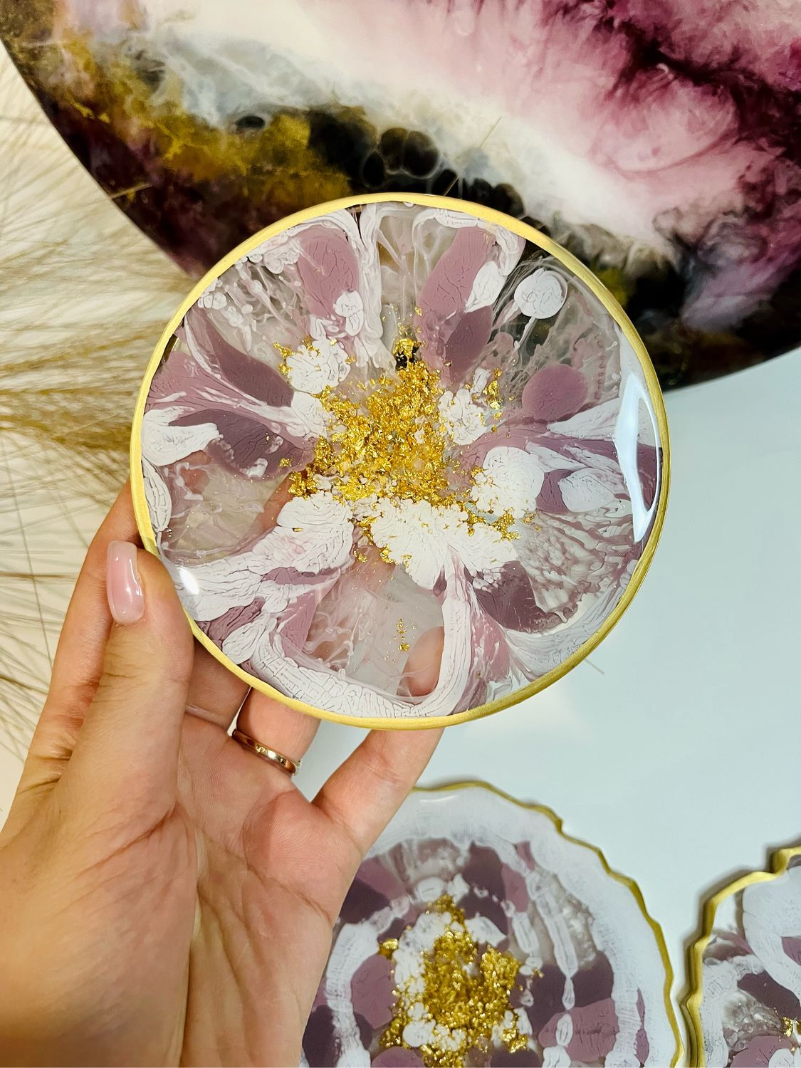 Костеры подставки для бокалов, свечей, украшений. Набор.Декор из смолы ...