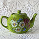 Ceramic teapot with painted 'Summer', Teapots & Kettles, ,  Фото №1