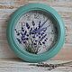 'Blue lavender No. 3' wall Clock, Provence, country. Watch. botanica-m. Online shopping on My Livemaster.  Фото №2
