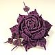 Dance Of The Roses. purple. Brooch - Flower is made of genuine leather. Brooches. ms. Decorator. My Livemaster. Фото №6