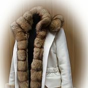 Одежда handmade. Livemaster - original item White parka with marten fur. Handmade.