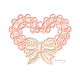 Embroidery applique FSL lace pink Heart bow free, Applications, Moscow,  Фото №1