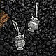 Серьги "Совы" из серебра 925 пробы литые, Серьги классические, Москва,  Фото №1