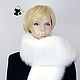 Luxury fur scarf boa made of Finnish white Fox fur. Collars. Mishan (mishan). My Livemaster. Фото №6