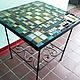 Wrought iron table with mosaic 'Ramses'. Tables. Marjana. My Livemaster. Фото №5