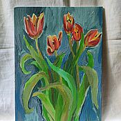 Картины: Картина акварелью растительная композиция из листьев и цветов