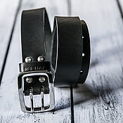 Аксессуары handmade. Livemaster - original item Men`s genuine leather belt, buckle and screws-stainless steel. Handmade.
