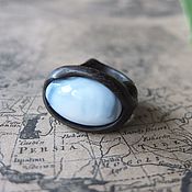 Украшения handmade. Livemaster - original item Wooden ring with opal Owyhee. Handmade.